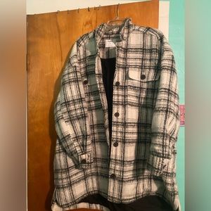 Old Navy Heavy Flannel Jacket, Size XXL, Primary Color: White